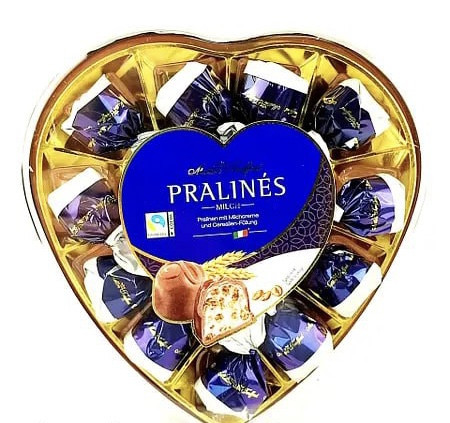 Шоколадні цукерки "Pralines" з молочною начинкою та злаками 😍 165 г. Австрія
