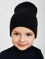 Детская модная шапка для мальчика черная