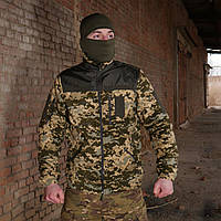 Військова флісова кофта чоловіча.Піксел(Pixel) тактичний одяг.Вітронепроникна, водовідштовхувальна