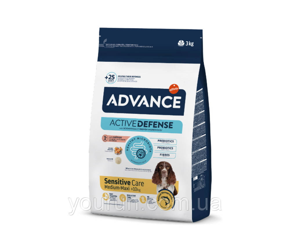Advance (Едванс) Dog Sensitive Salmon - Корм для дорослих собак із чутливим травленням (лосось) 3 кг