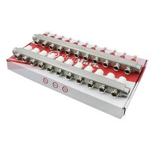 Колектор для теплої підлоги Polmark 1"X3/4" 11 контуру, фото 1