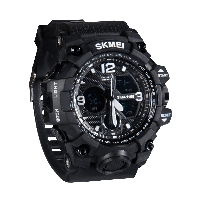 CamoTec часы спортивные SK1155 Black, тактические часы, наручные часы, многофункциональные черные часы