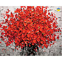 Картина по номерам "Букет красных цветов" 40x50 см
