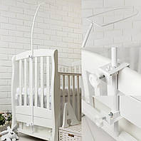 Опора для балдахіну Польша (стійка, підпора, кронштейн) для дитячого ліжка Tega Baby Білий