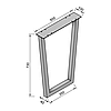 Опора ніжка для столу з металу 500×100mm, H=730mm (профільна труба: 40x40mm), фото 9