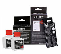 Набор для обслуживания кофеварки Krups (Порошок Krups F054 / Таблетки Krups XS3000 / Жидкость Krups XS9000)