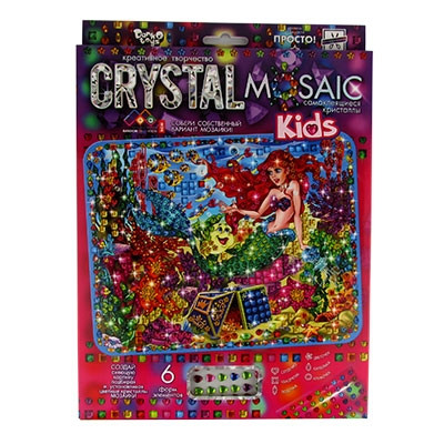 Набір креативної творчості CRYSTAL MOSAIC KIDS CRMk-01-01,02,03,04...10 Danko Toys