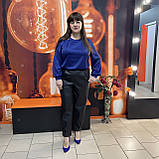 Штани жіночі екошкіра джогери 48 чорні, фото 2