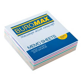 Папір для нотаток 80*80*20мм кольоровий не клеєний Buromax BM.2255