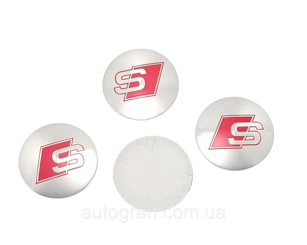 Наклейки на ковпачки литих дисків Audi Sline 56мм