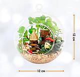 Румбокс - куля інтер'єрний 3D конструктор Miniature DIY Mini fairy Forest Elf Tribe TOTORO B-010 + підставка, фото 11