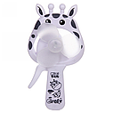 Дитячий ручний вентилятор SQ617  "Жирафик" Білий, фото 3
