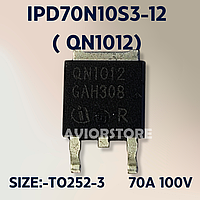 Транзистор IPD70N10S3-12 ( QN1012) 70A100V