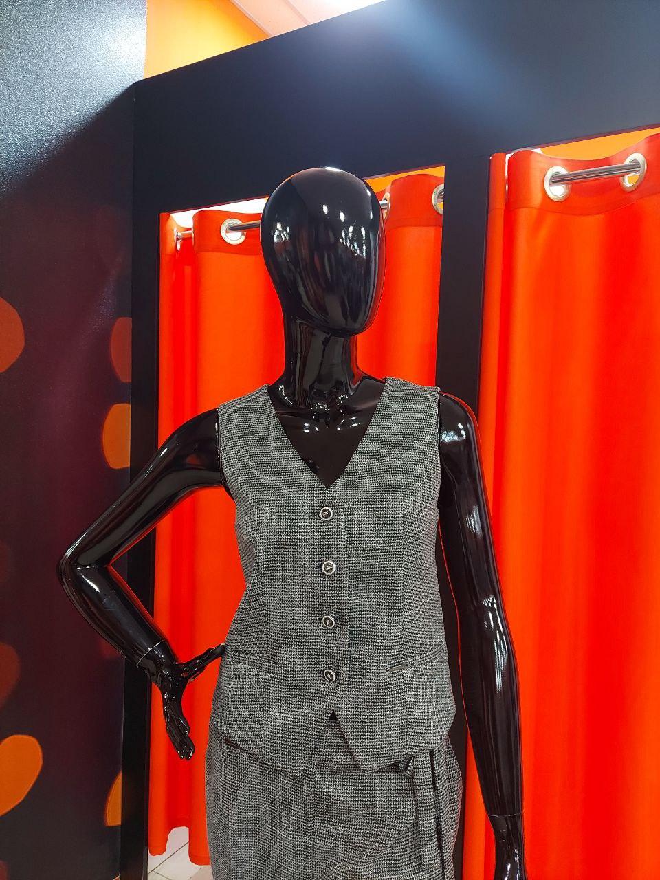 Піджак J. London жіночий жилет класичний на гудзиках без рукавів 42 сірий, фото 1