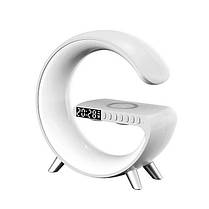 Ночник RGB 3в1 + Bluetooth колонка та бездротова зарядка G11 Smart White N, фото 4