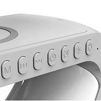 Ночник RGB 3в1 + Bluetooth колонка та бездротова зарядка G11 Smart White N, фото 6