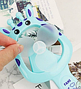 Дитячий ручний вентилятор SQ617  "Жирафик" Блакитний, фото 2