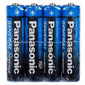 Батарейки Panasonic General Purpose AAA R-3 плівка 4 шт ціна за шт