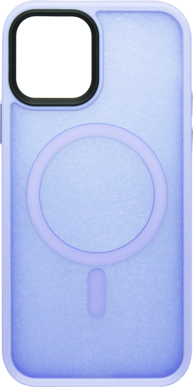 Накладка iPhone 12/12 Pro light violet Metal Buttons MagSafe