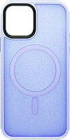 Накладка iPhone 12/12 Pro light violet Metal Buttons MagSafe