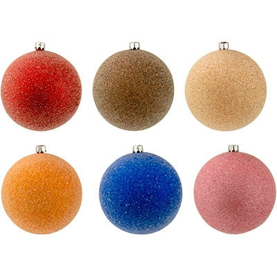 АКЦІЯ Новорічна пластикова куля d80 паморозь, фото 1