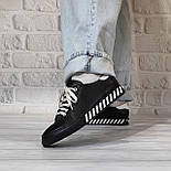 Жіночі білі шкіряні класичні кеди, фото 5