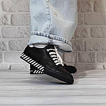 Жіночі білі шкіряні класичні кеди, фото 6