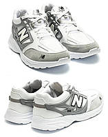 Мужские кожаные кроссовки New Balance Clasic (Нью Беленс) White, кеды белые повседневные. Мужская обувь