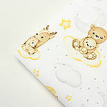 Бязь "Звірятка з дітьми" на хмарах білий фон № М-3199, фото 9