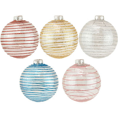 АКЦІЯ Новорічна пластикова куля d100 прозора нитка, фото 1