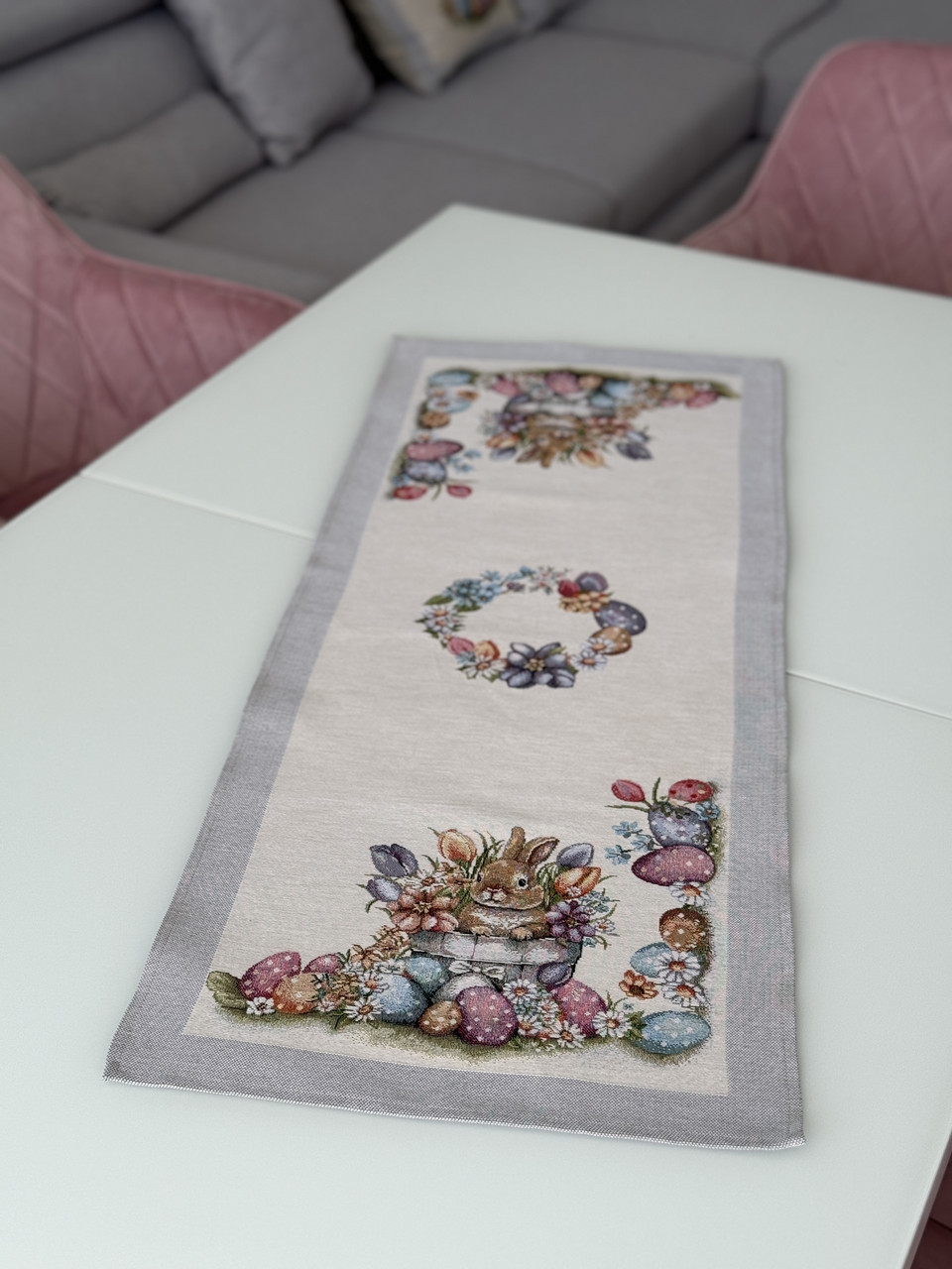 Великодня гобеленова доріжка на стіл Limaso 45x140 см.