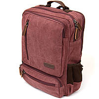 Рюкзак текстильный дорожный унисекс на два отделения Vintage 20615 Малиновый tn