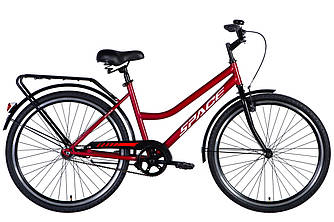 Велосипед ST 26» SPACE-049 рама-гальмівна з багажником задн St з крилом ST2024 (рубіновий)
