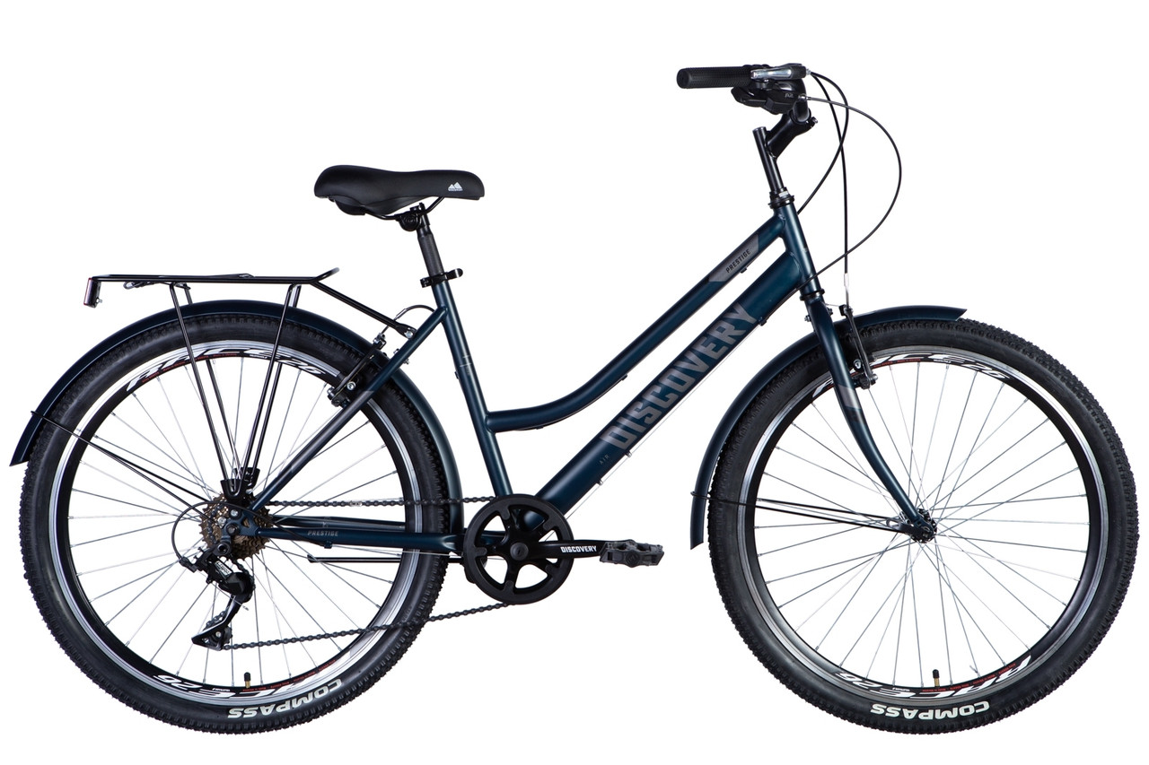 Велосипед ST 26" Discovery PRESTIGE WOMAN Vbr рама-" з багажником задн St з крилом St 2024 (темно-синій (м))