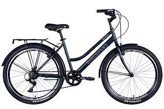 Велосипед ST 26" Discovery PRESTIGE WOMAN Vbr рама-" з багажником задн St з крилом St 2024 (темно-синій (м))