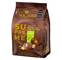 Конфеты из молочного шоколада Socado Supreme Crema alla nocciola e nocciola intera 230г Италия