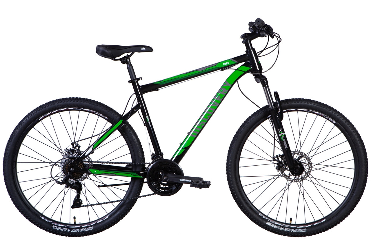 Велосипед 27.5" Discovery TREK 2024 (чорно-зелений )