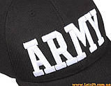 Бейсболка ARMY армійська кепка чорна армійська бейсболка, фото 2