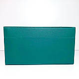 Скринька для прикрас зелена триярусна 828 шкірозамінник, фото 6