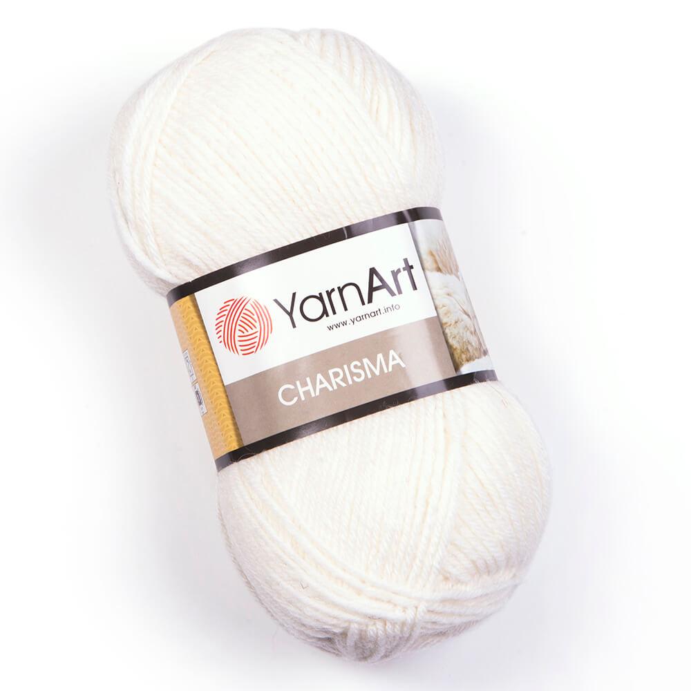 Пряжа напіввовна YarnArt Charisma (Ярнарт Харизму), Білий No501, 100 г, 200 м.