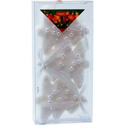 АКЦIЯ Підвіска новорічна "Ялинка" 10см, 3 шт,   арт 92778-PN (288) ПІОНЕР, фото 1