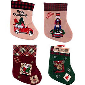 Прикраса новорічна Шкарпетка 14*22см 92804-PN (480) ПІОНЕР