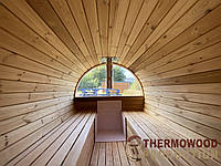 Unser 7-Meter-Fassbad mit großem Panoramafenster in Kachetien: die Visitenkarte des Hotels HORIZONS of Bakurtsikhe mit herrlichem Blick auf das Weintal! Video