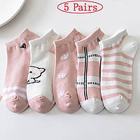 Короткие носки женские 35-38 размер 5 пар