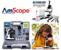 AmScope 120X-1200X 52-pcs Kids Microscope STEM Микроскоп Мікроскоп