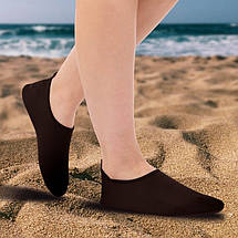 Жіночі легкі тапочки S, р.35-36, устілка 22,5-23см для тренування, взуття для йоги та спорту, неопрен, 6962-BK, фото 5