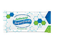 Вологі серветки Super Fresh Антибактеріальні, 15 шт. (4823071630497)