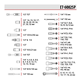 Набір інструментів 1/2" і 1/4", 82 одиниць INTERTOOL ET-6082SP, фото 7