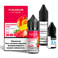 Набір для самозамісу сольовий Flavorlab PE 10000 30 мл, 0-50 мг Strawberry Razz (Полуниця абр-LVR