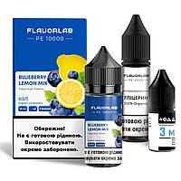 Набор для самозамеса солевой Flavorlab PE 10000 30 мл, 0-50 мг Blueberry Lemonade (Черничный л-LVR